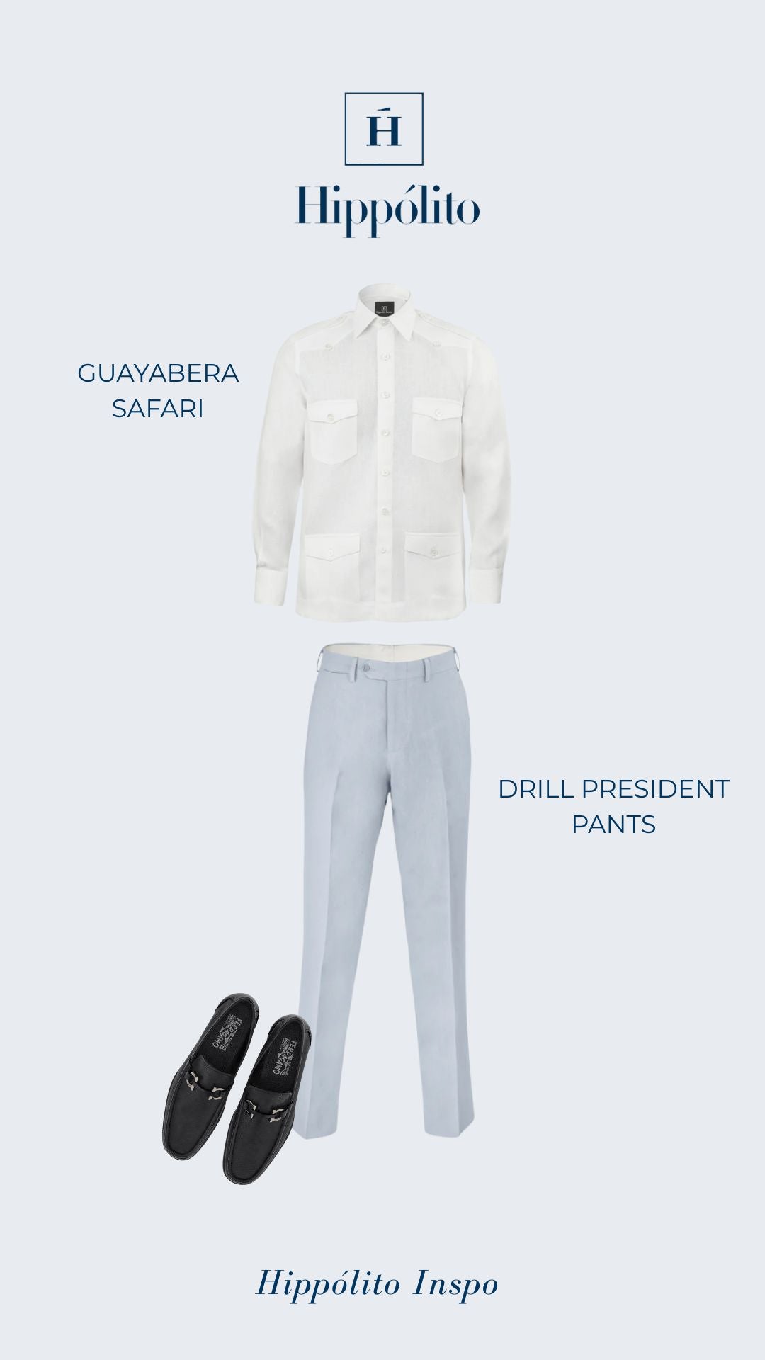 Set Guayabera Safari + Drill President